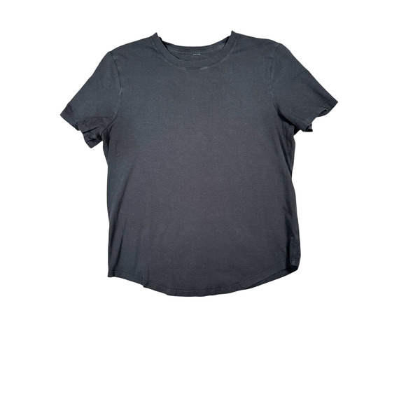 lululemon Love Tee Size M Black Short Sleeve Crewneck Casual Basic Curved Hem - Picture 1 of 5